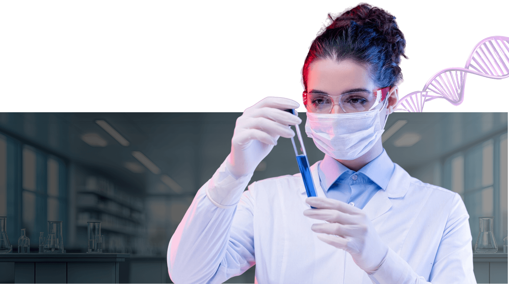 Medical professional in laboratory